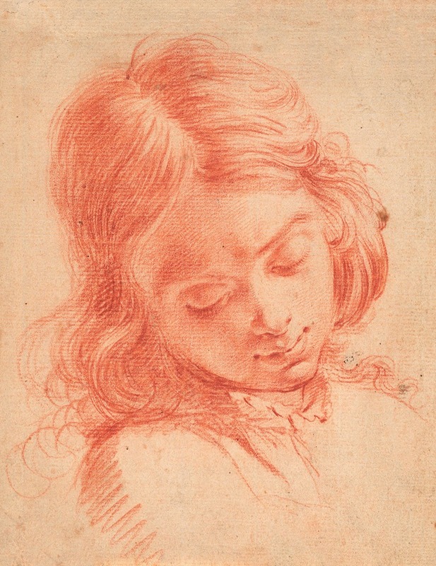 Carlo Dolci - Bust of a boy looking down