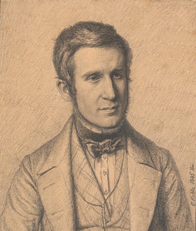 Christen Købke - Portræt af kunstnerens kones broder Christen Christensen Købke (1817-1846)