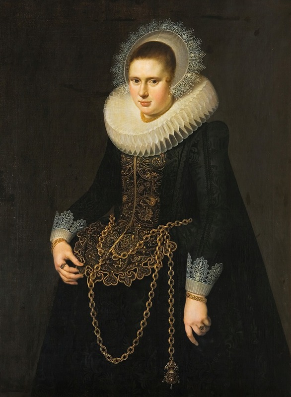 Cornelis van der Voort - Portrait of a 22-Year-Old Woman