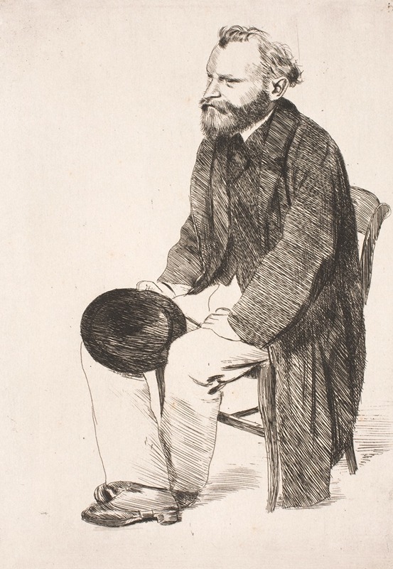 Edgar Degas - Manet seated. Turned to the left