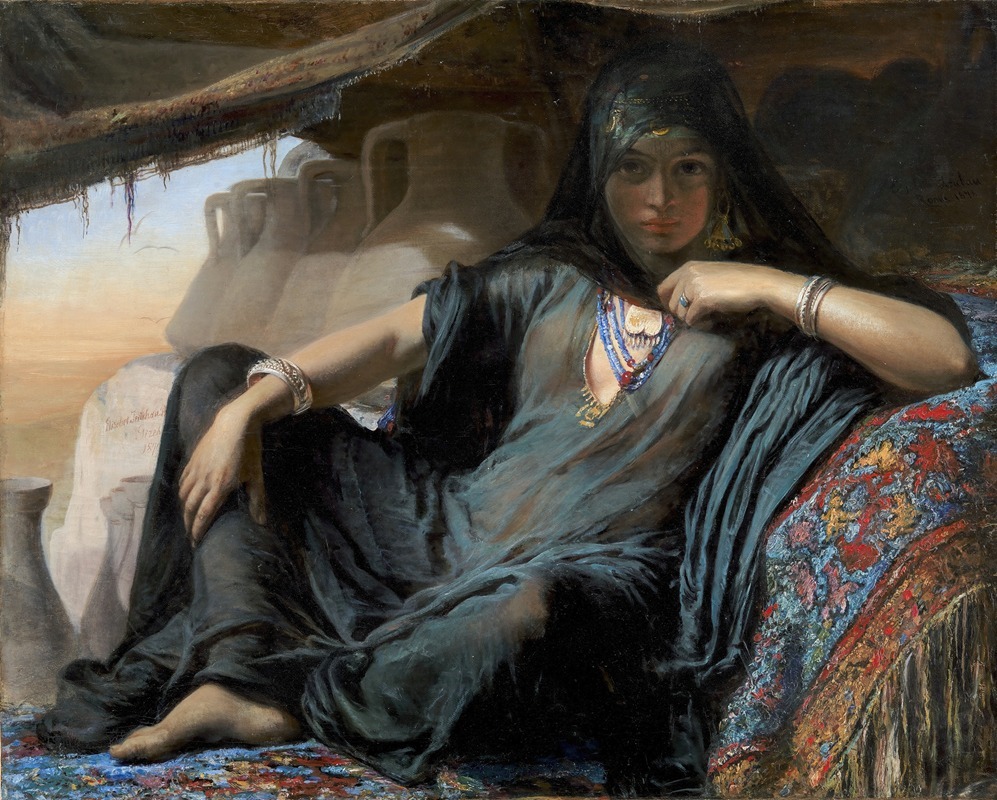 Elisabeth Jerichau Baumann - An Egyptian Pot Seller at Gizeh