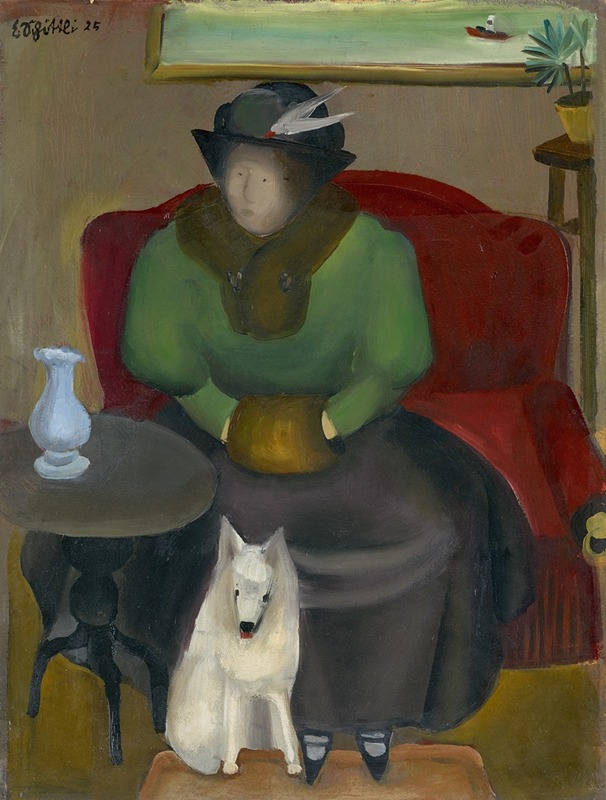 Emanuel Schöttli - Woman in Fur with Dog
