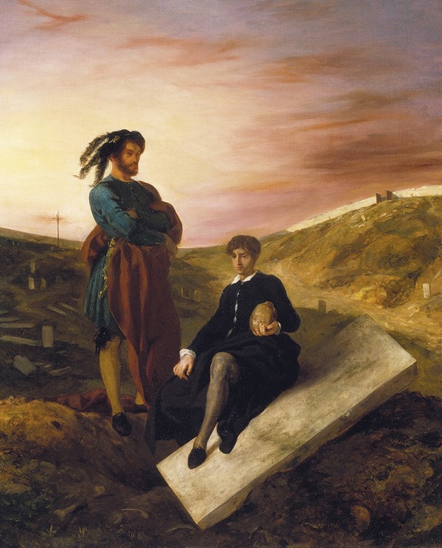 Eugène Delacroix - Hamlet and Horatio at the Cemetery