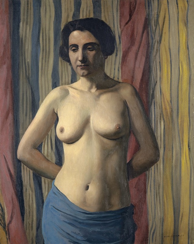 Félix Vallotton - Nude with Blue Sash