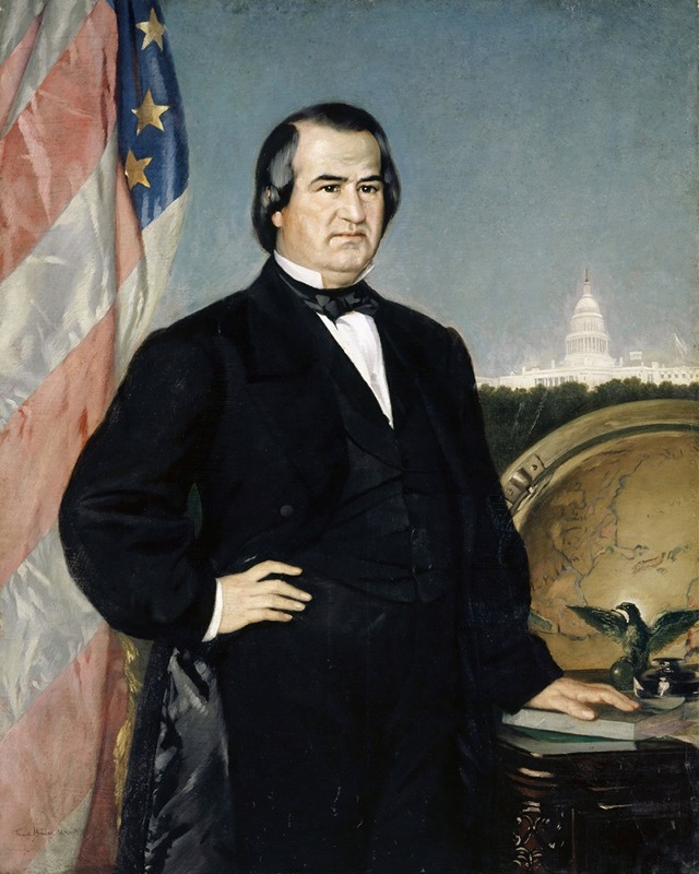 Frank Buchser - Portrait of the American President Andrew Johnson