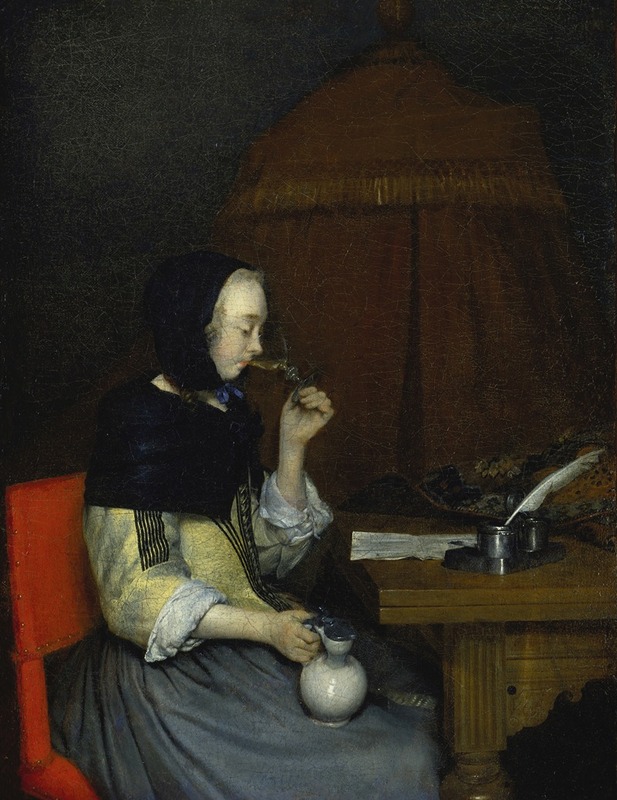 Gerard ter Borch - Woman with Wine Glass