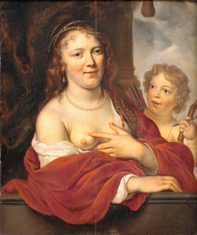 Govert Flinck - A Lady and her Child as Venus and Cupid