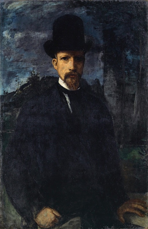 Hans Von Marées - Self-Portrait with High Hat