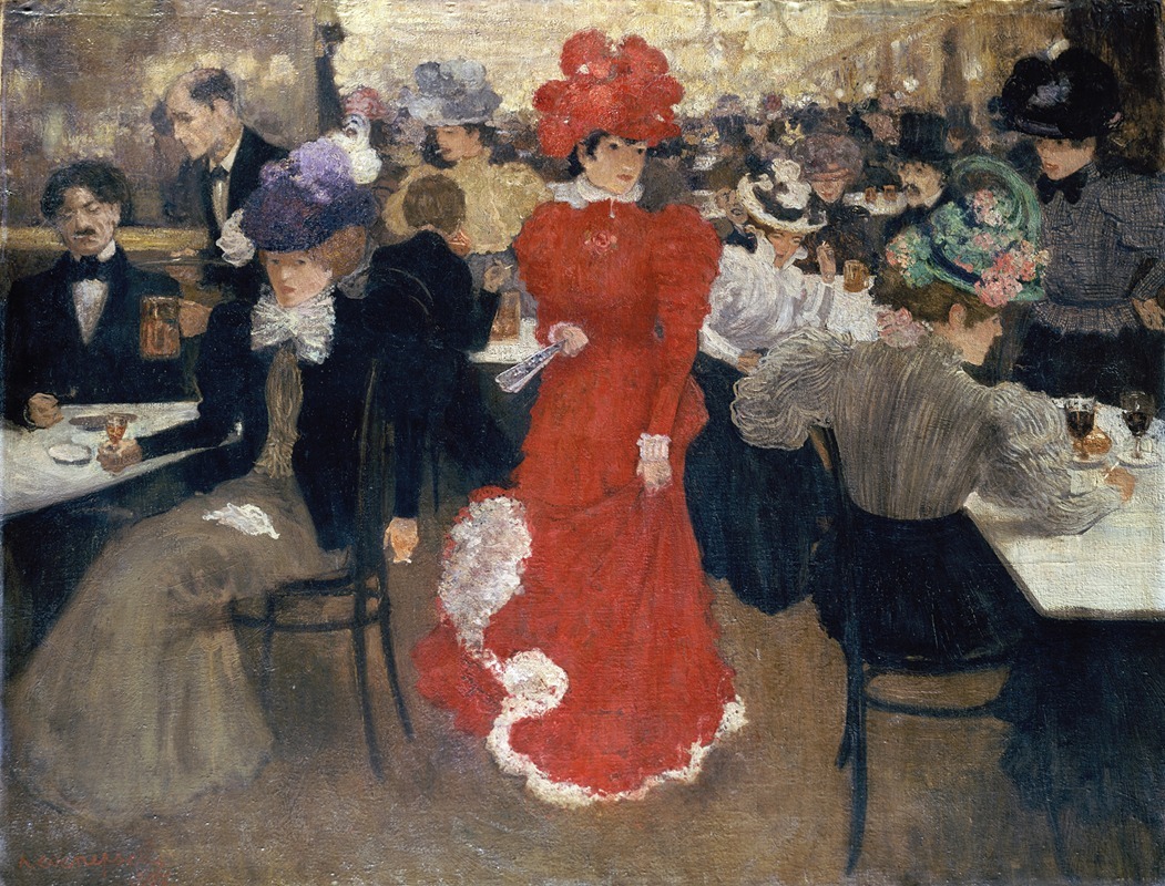 Henri Evenepoel - In the Café d’Harcourt in Paris