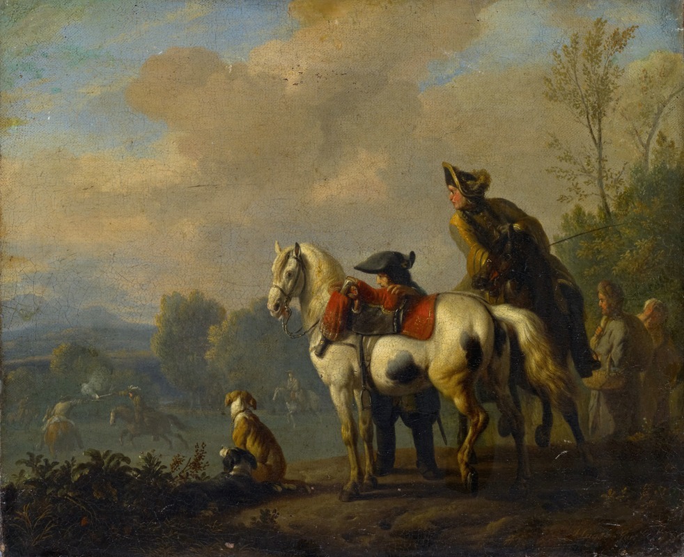 Jan van Huchtenburg - A Duel on Horseback