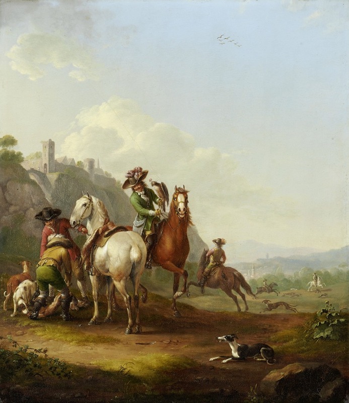 Johann Georg Pforr - Hare-Hunt with Falconer
