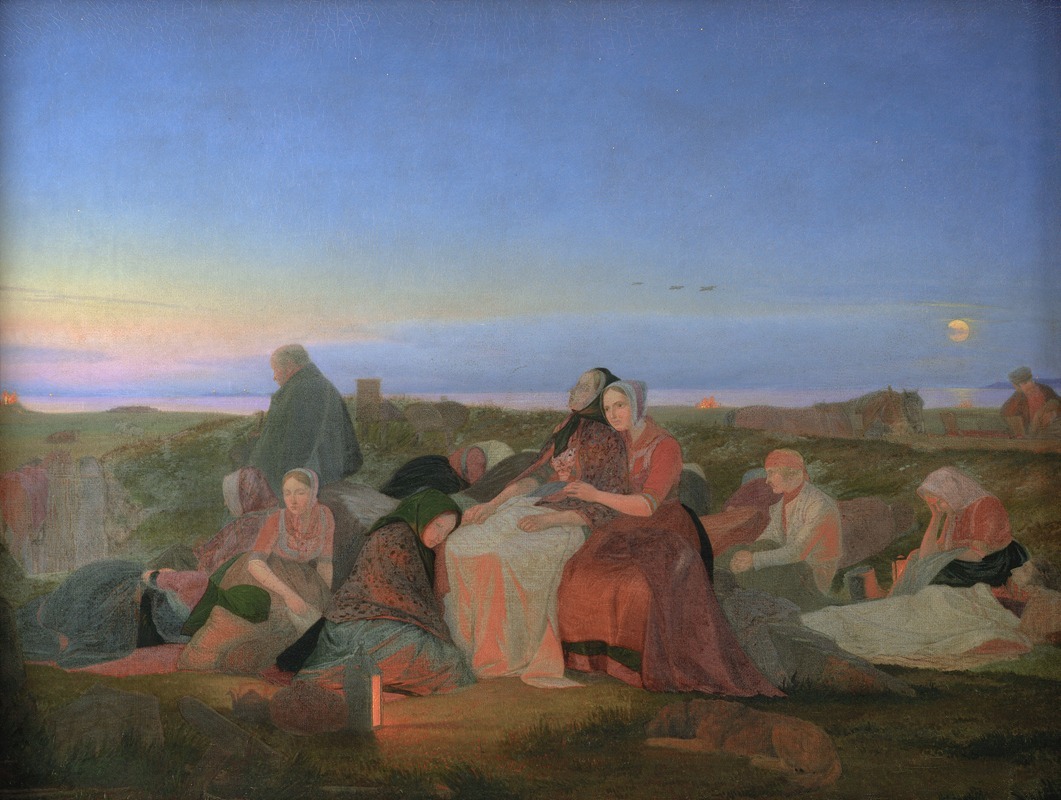 Jørgen Sonne - Midsummer’s Eve. Sick People Asleep upon the Grave of St. Helena at Tisvilde