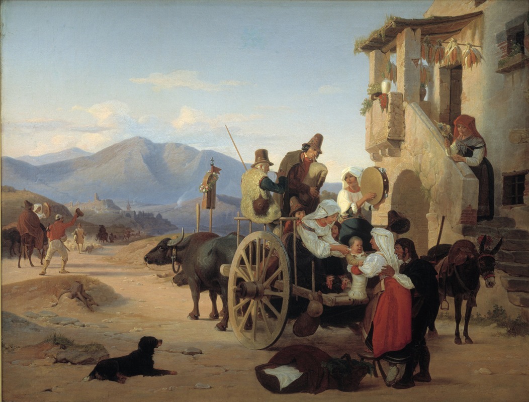 Jørgen Sonne - Roman Peasants Going to Market