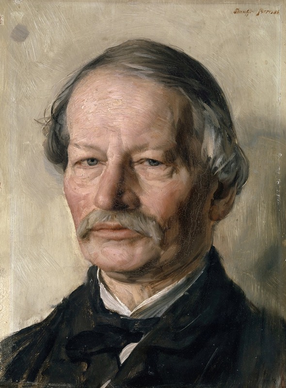 Karl Stauffer-Bern - Portrait of the Poet Gustav Freytag