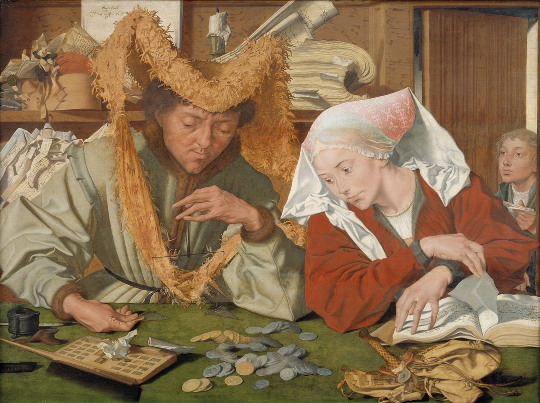 Marinus Van Reymerswale - The Merchant and his Wife