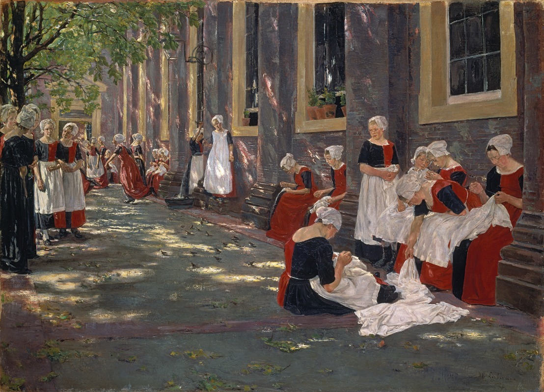 Max Liebermann - The Courtyard of the Orphanage in Amsterdam