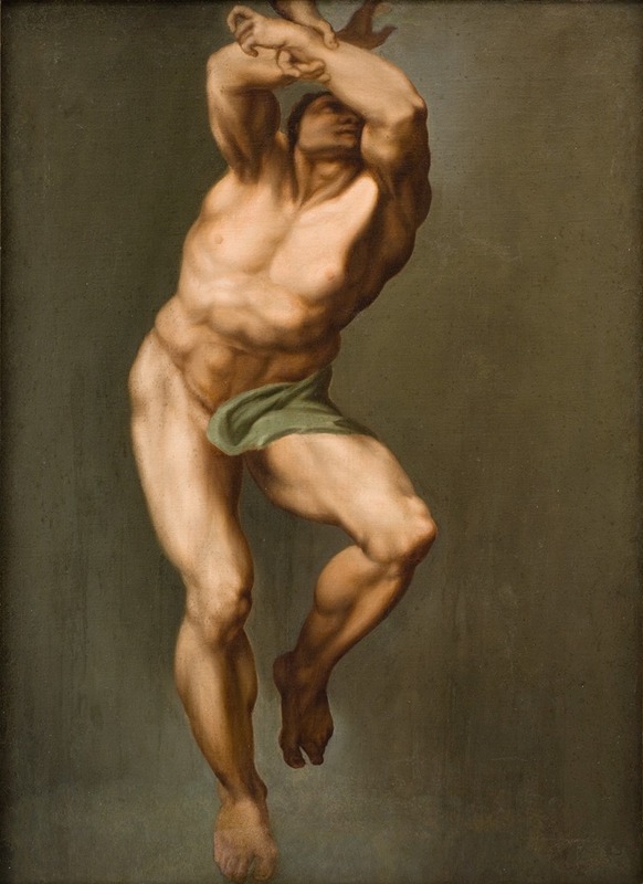 Nicolai Abildgaard - Male Figure. After Michelangelo’s ‘Last Judgement’ in the Sistine Chapel
