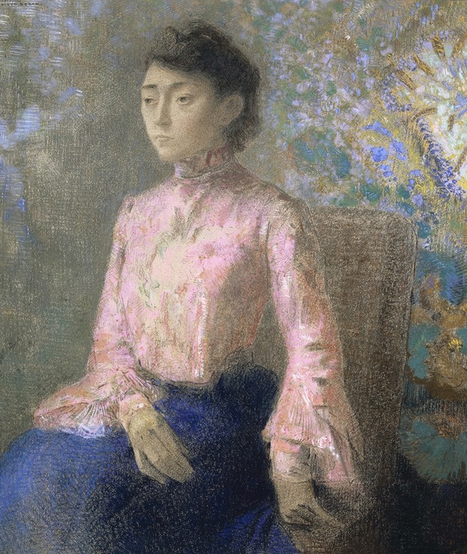 Odilon Redon - Portrait of Miss Jeanne Chaîne