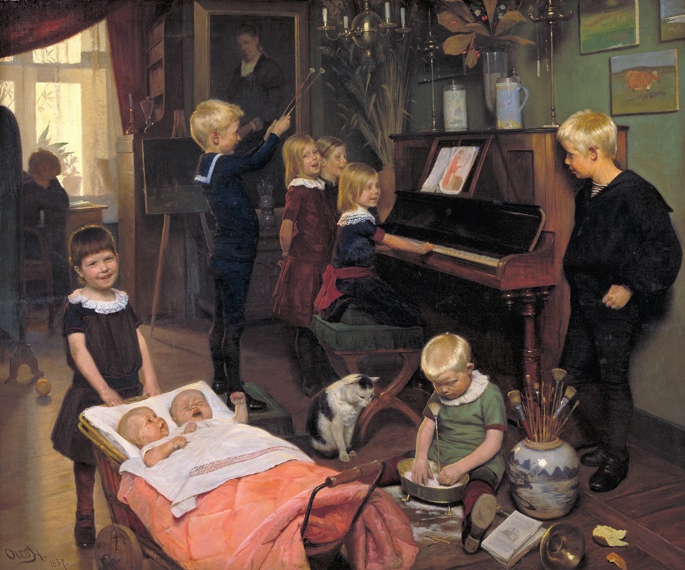 Otto Haslund - A Concert, The Artist’s Children and their Playmates