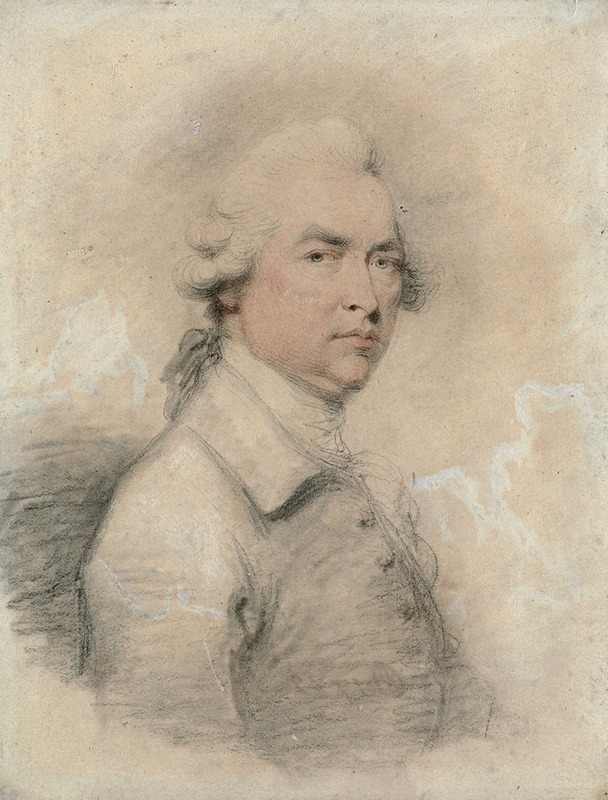 Ozias Humphrey - Head and shouldres portrait of a man turned to the right