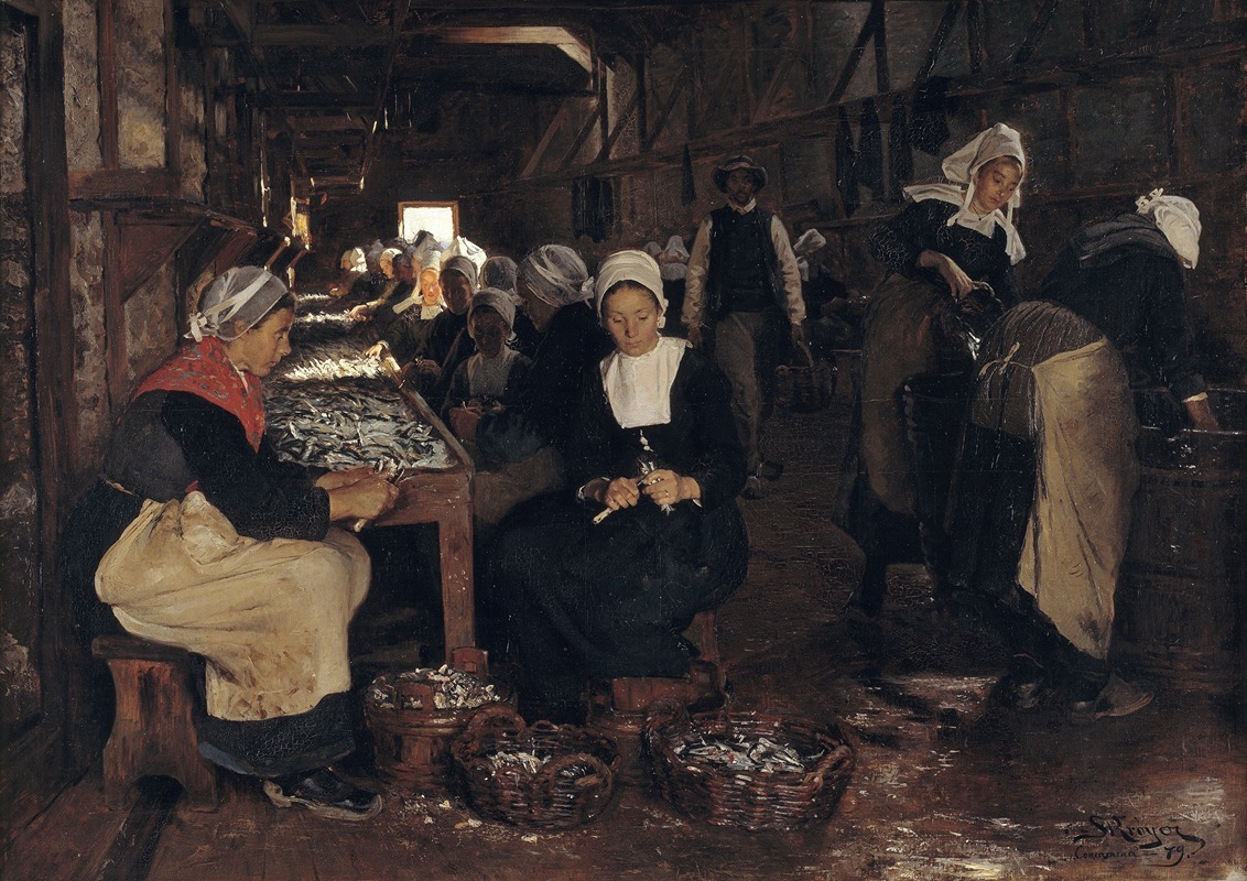 Peder Severin Krøyer - A Sardine Cannery in Concarneau