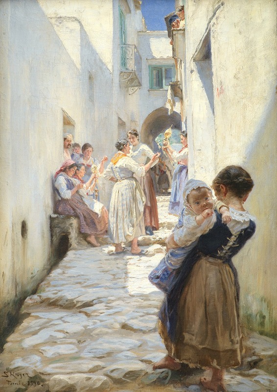 Peder Severin Krøyer - A Street in Torello, Italy