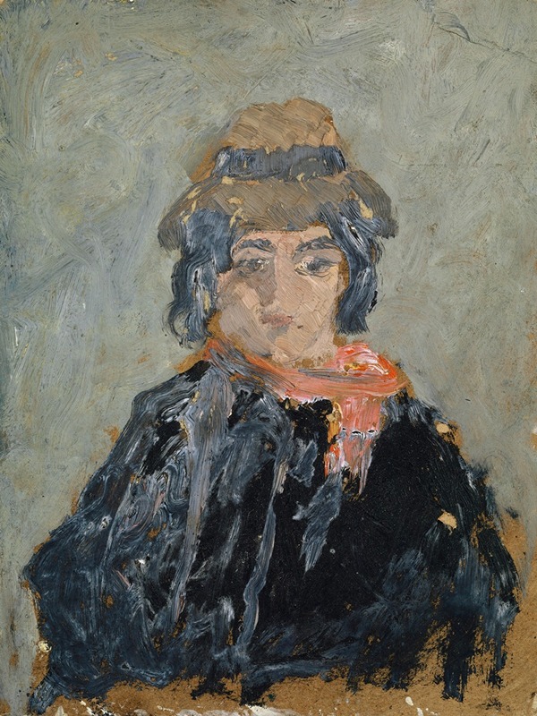 Anonymous - Woman with Red Neck Scarf