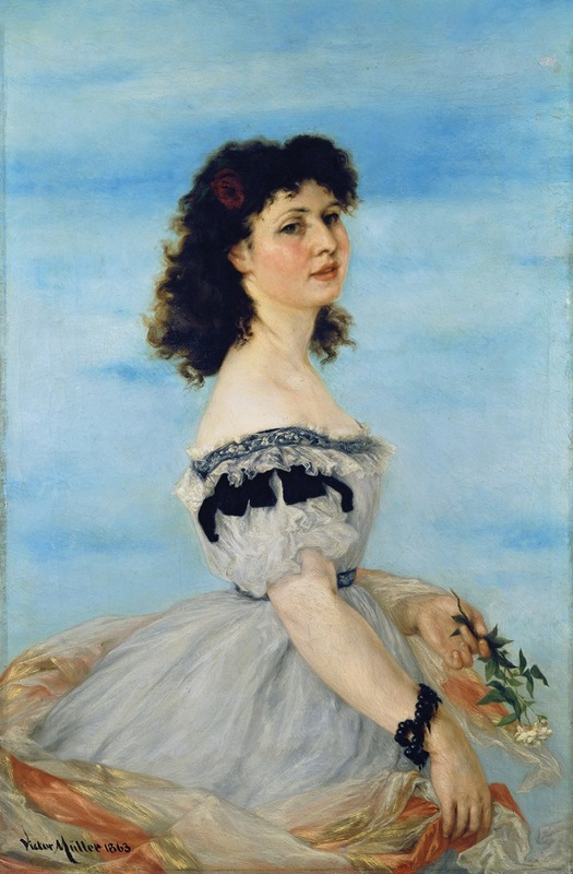 Victor Müller - Portrait of Berta von Radowitz as a Young Girl
