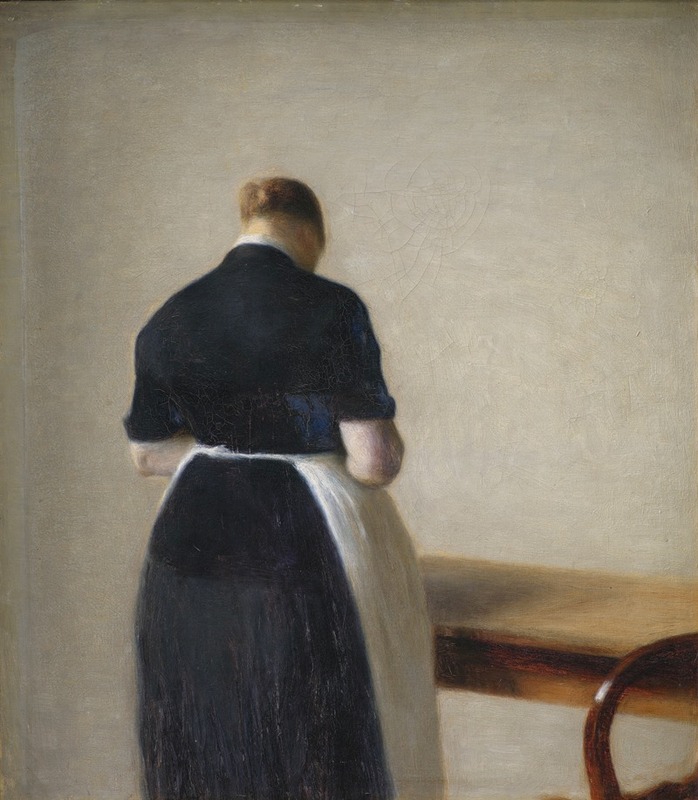 Vilhelm Hammershøi - Woman seen from the Back