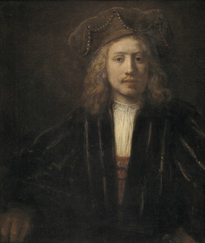 Follower of Rembrandt van Rijn - Young Man in a Pearl-trimmed Cap