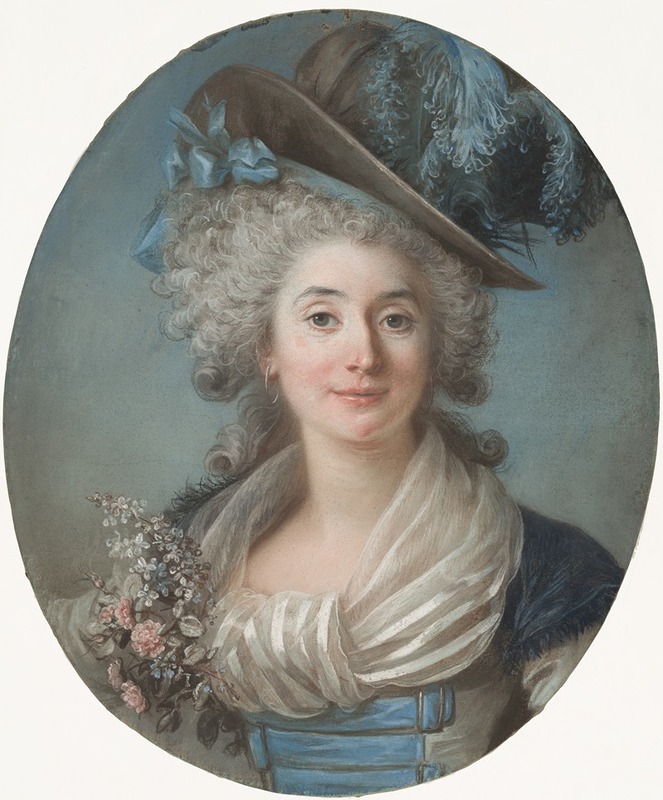 Adélaïde Labille-Guiard - A Fashionable Noblewoman Wearing A Plumed Hat