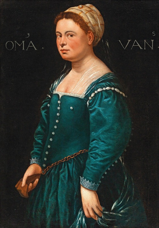 Bernardino Licinio - Portrait Of A Lady In A Green Dress