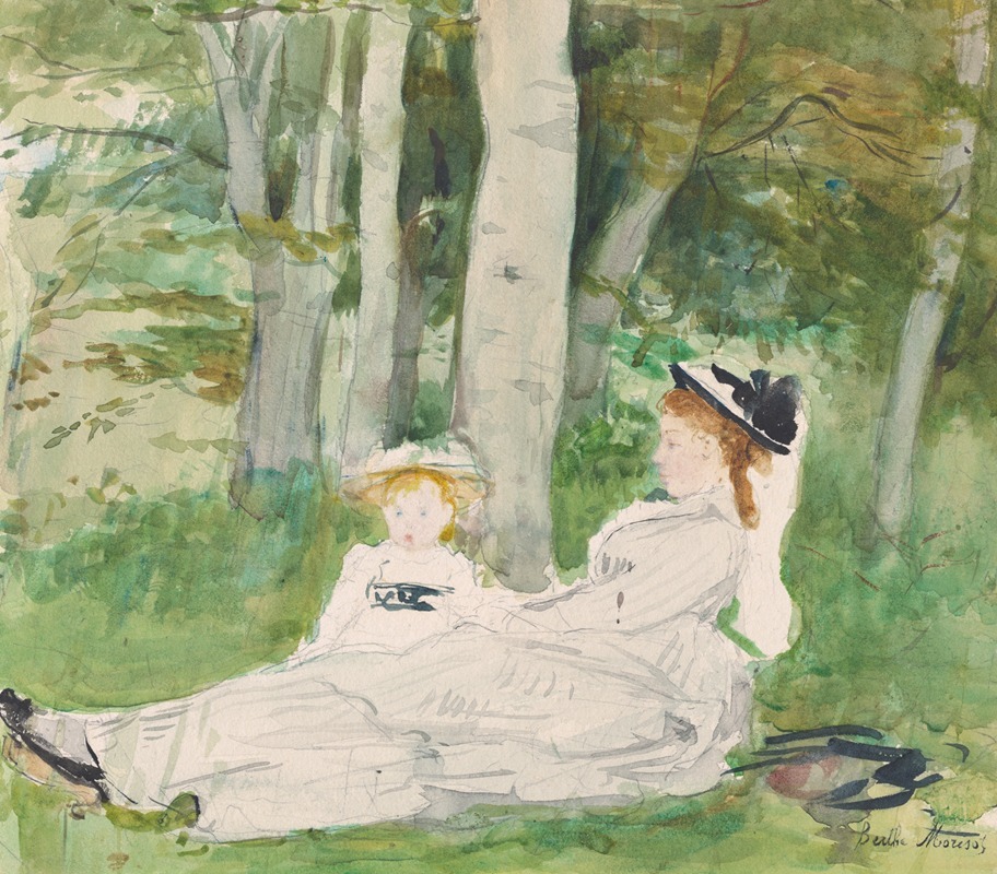 Berthe Morisot - At The Edge Of The Forest (Edma And Jeanne)