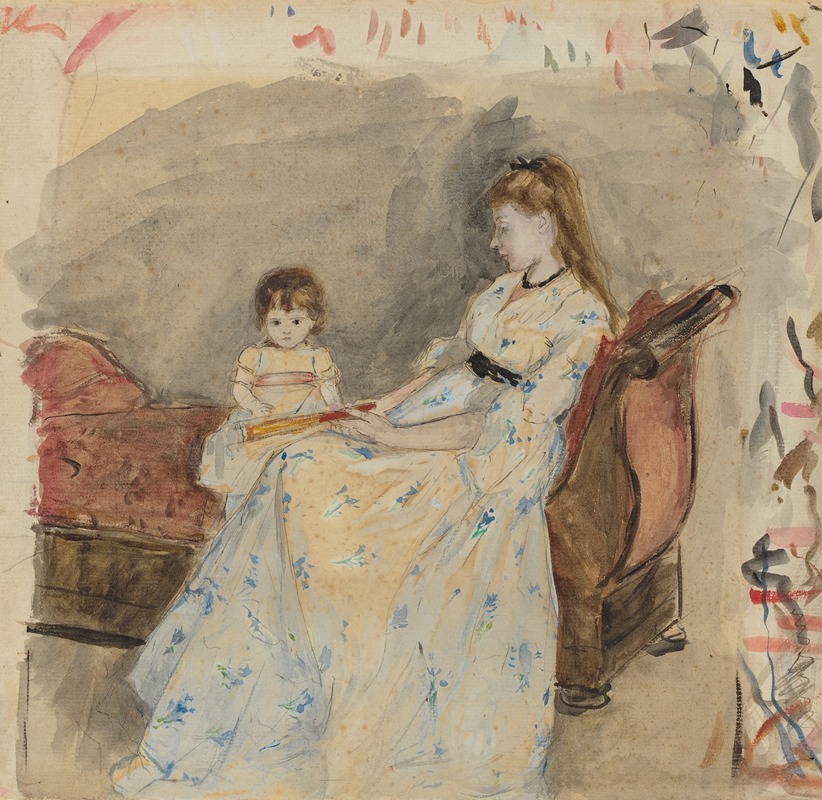 Berthe Morisot - The Artist’s Sister,Edma With Her Daughter Jeanne