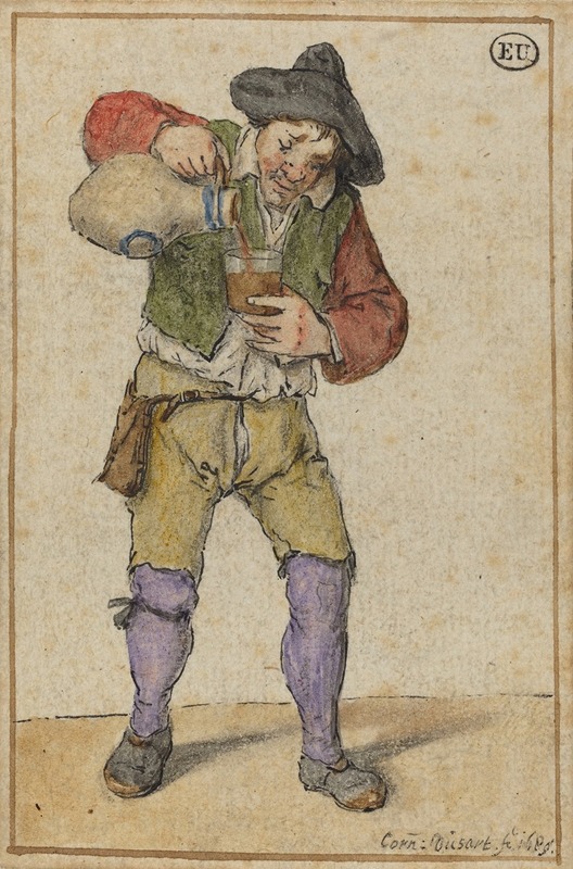 Cornelis Dusart - Peasant Filling A Glass