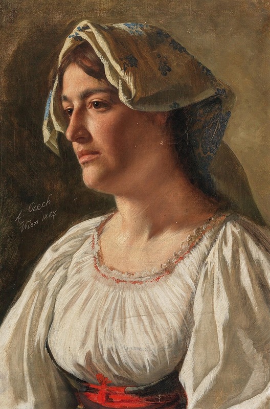 Emil Czech - Portrait Of An Italian Woman