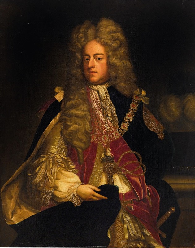 English School - Portrait Of King George I Of Great Britain