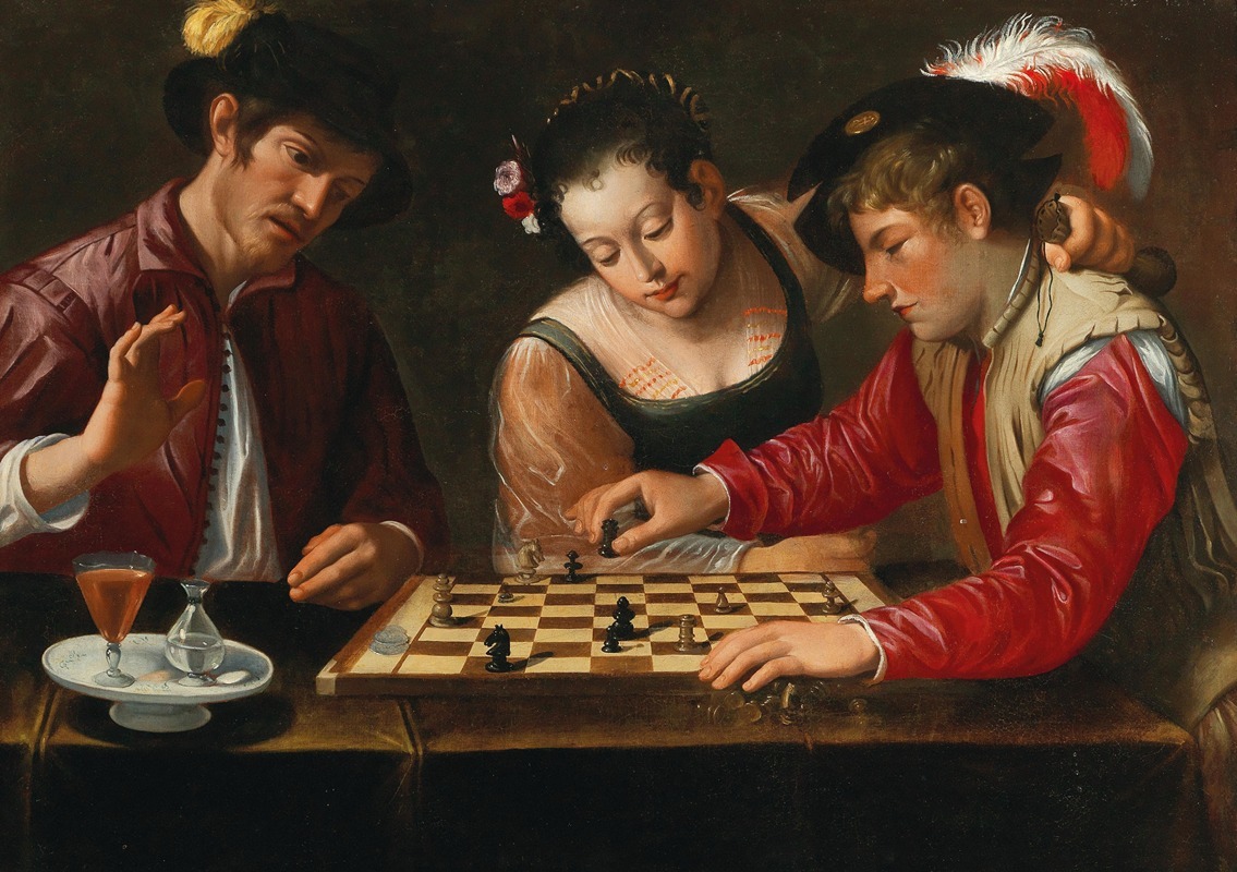 Follower of Caravaggio - Chess Players