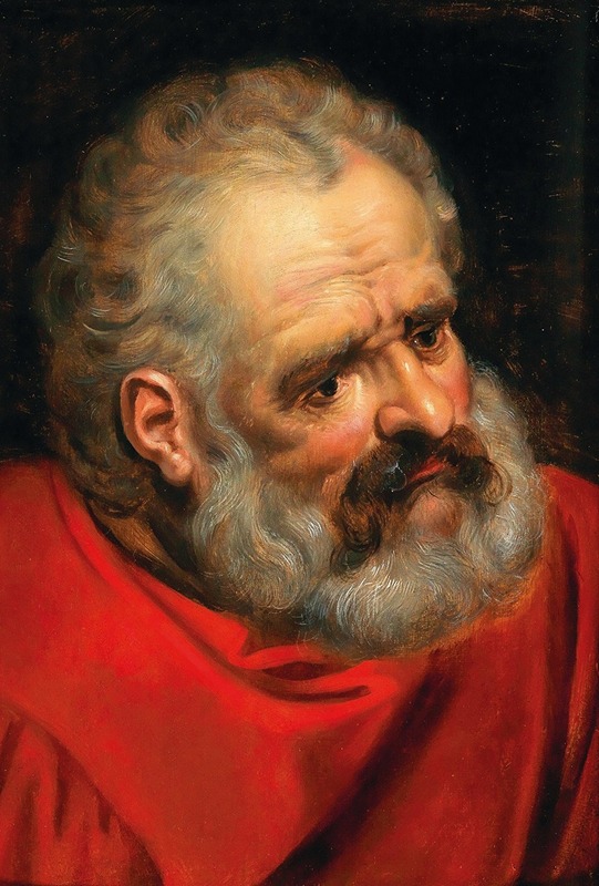 Frans Floris - A Bearded Old Man In A Red Cloak