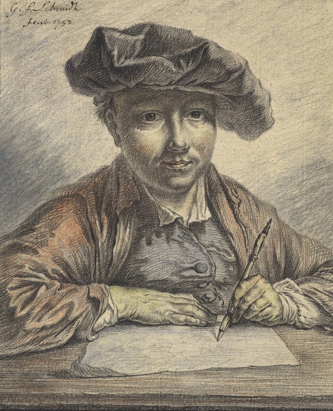 Georg Friedrich Schmidt - Self-Portrait Sketching