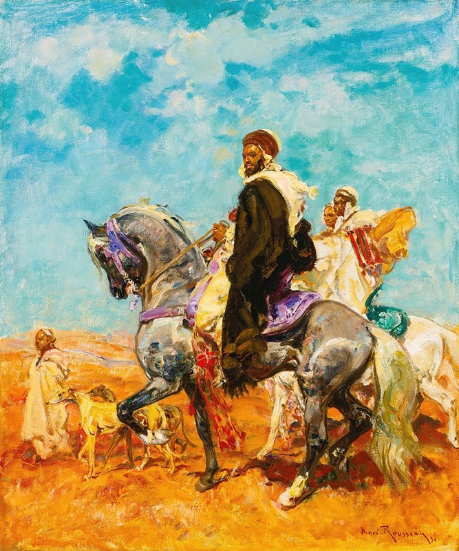 Henri Émilien Rousseau - Cavaliers Arabes Dans Le Desert