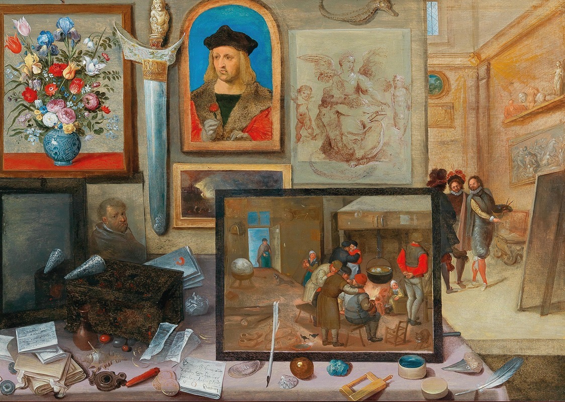 Hieronymus Francken II - A Painter In His Workshop