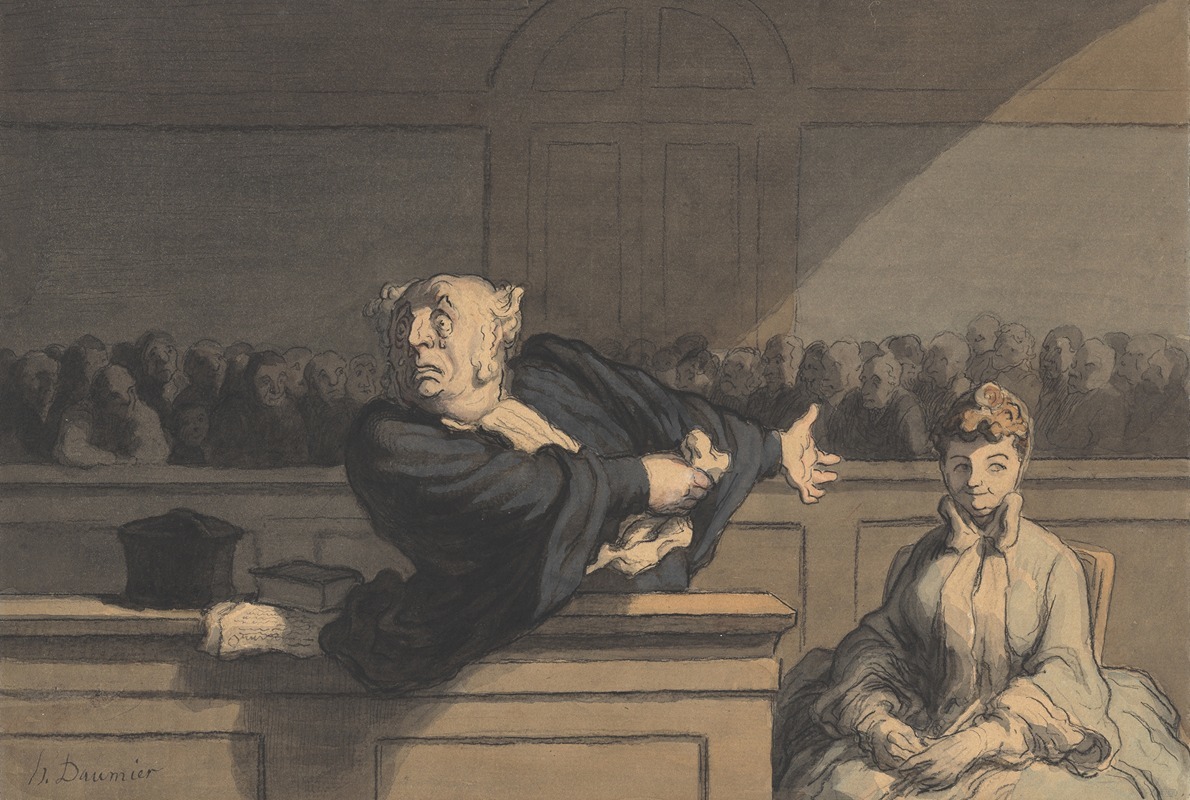 Honoré Daumier - Le Défenseur (Counsel For The Defense)