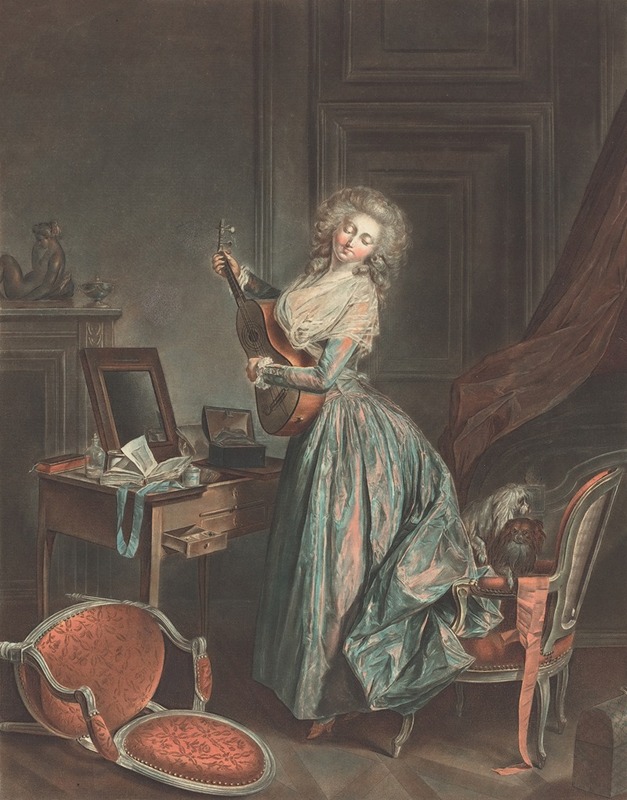 Jean François Janinet - A Woman Playing The Guitar