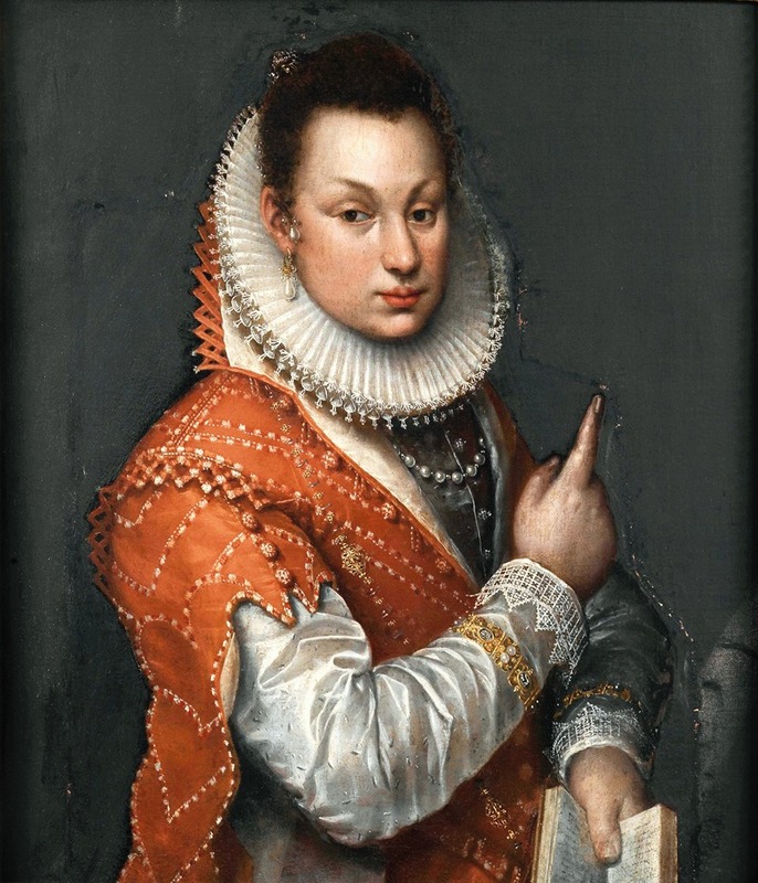 Lavinia Fontana - Portrait Of A Lady Wearing A Ruff, Holding A Book In Her Left Hand