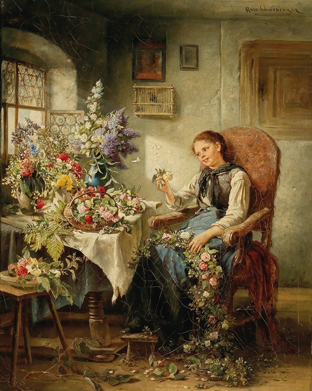 Rosa Schweninger - A Garland Of Flowers