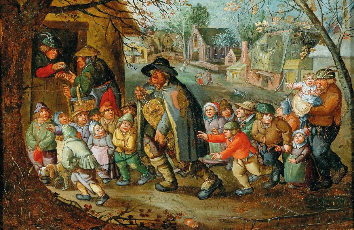 Antwerp School - The Hurdy-Gurdy Player