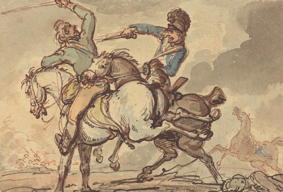Thomas Rowlandson - Cavalry Skirmish