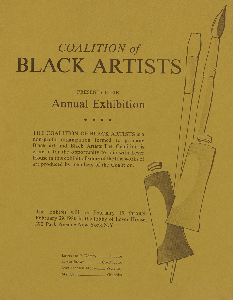 Anonymous - Annual exhibition of the Coalition of Black Artists