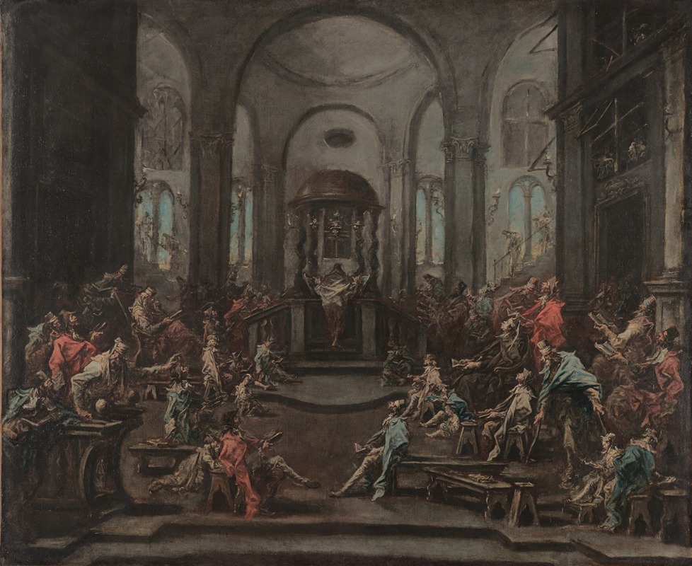 Alessandro Magnasco - Interior of a Synagogue